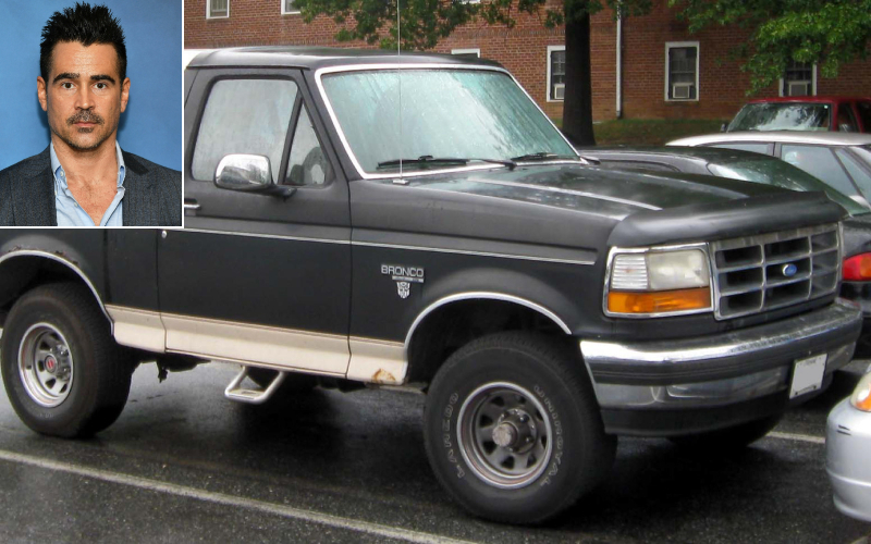 Colin Farrell - Ford Bronco $ 11K | Getty Images Photo by Slaven Vlasic & Alamy Stock Photo by Car Collection