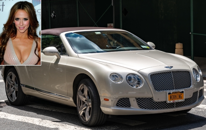 Jennifer Love Hewitt - Bentley Continental GTC $218K | Getty Images Photo by Frazer Harrison & Alamy Stock Photo by Enrique Shore