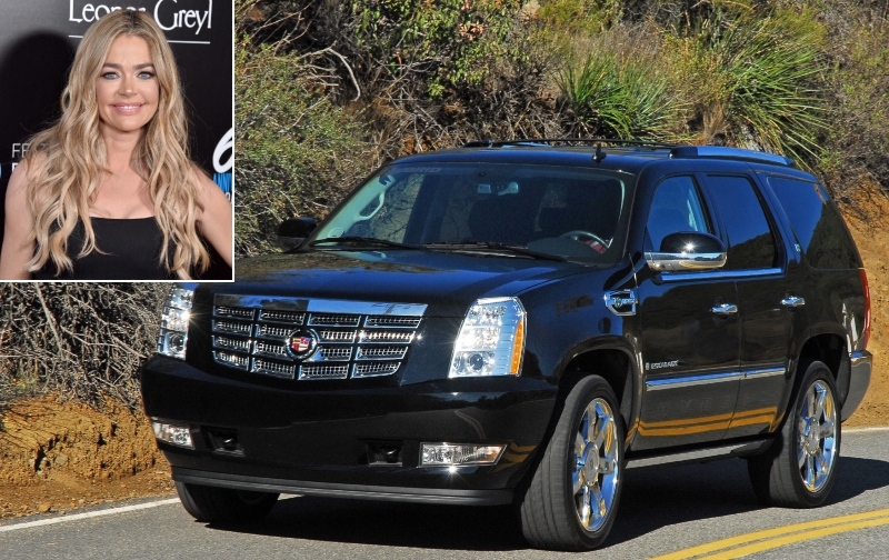 Denise Richards - Cadillac Escalade $ 75K | Getty Images Photo by Gregg DeGuire & Alamy Stock Photo by ZUMA Press, Inc