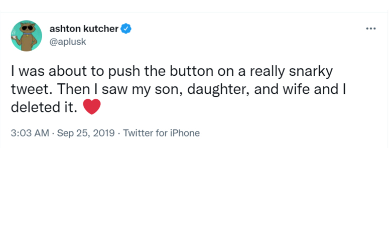 El sarcástico tuit de Kutcher | Twitter/@aplusk