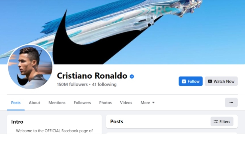 El rey de Facebook | Facebook/@Cristiano