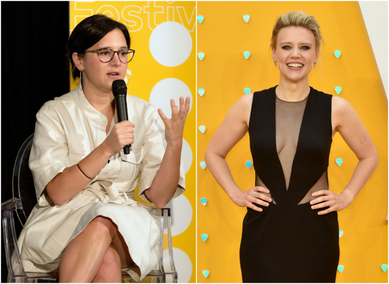 Kate McKinnon y Bari Weiss | Alamy Stock Photo