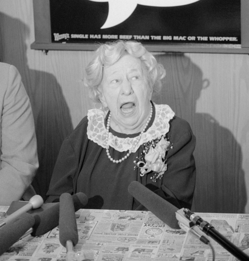 The “Where’s the Beef?” Woman for Wendy’s | Getty Images Photo by Bettmann