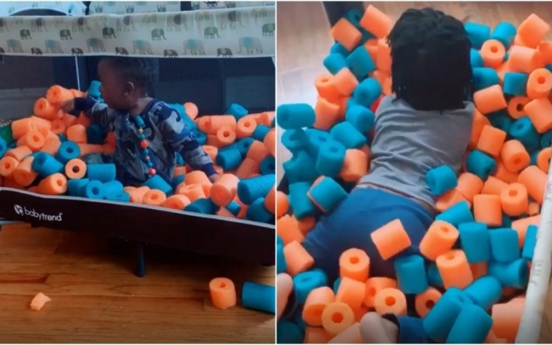 Improvised Ball Pit | Instagram/@teresadtarver