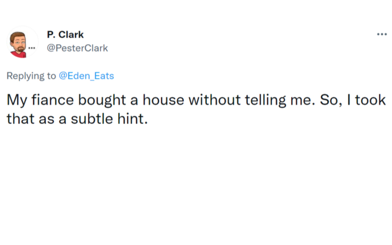 An Elusive Rejection | Twitter/@PesterClark