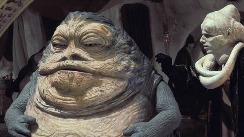 Jabba the Hutt sale en los créditos como 