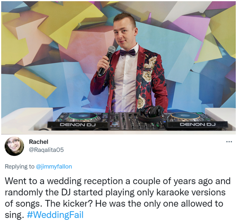 The Wedding Singer? | Shutterstock & Twitter/@Raqalita05