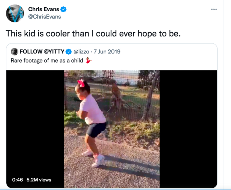 What’s the Deal With Chris Evans? | Twitter/@ChrisEvans & @lizzo