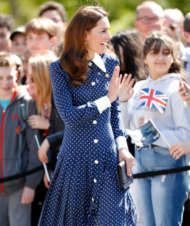 Vestido midi de lunares de Alessandra Rich - Mayo 2019 | Getty Images Photo by Max Mumby/Indigo