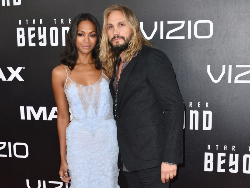 Zoe Saldaña y Marco Perego son los goles de pareja | Getty Images Photo by Araya Doheny/WireImage