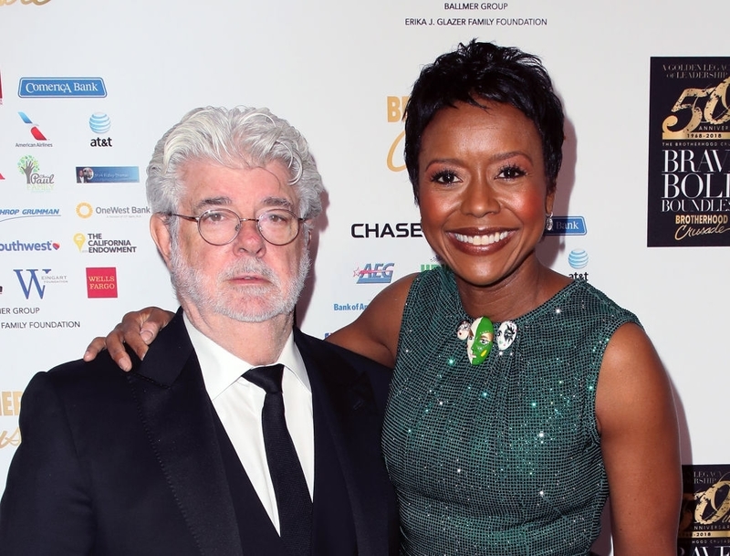 El director George Lucas y su cómplice Mellody Hobson | Getty Images Photo by David Livingston