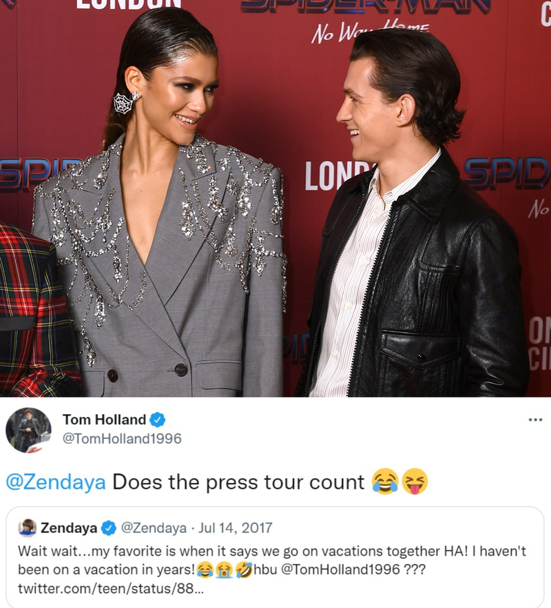 Zendaya Friendship? | Getty Images Photo by Gareth Cattermole & Twitter/@Zendaya & @TomHolland1996