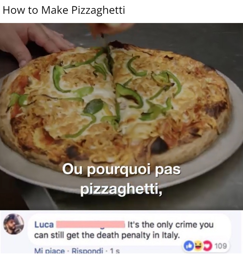 Pizzaghetti Or Regretti? | Facebook/@jacquescartierpizza & Twitter/@ItalianComments