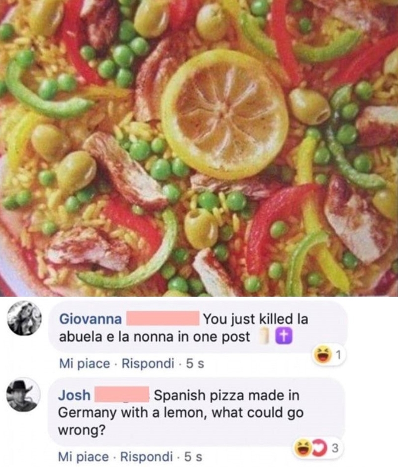 Pizza Paella | Twitter/@_ittos_ & @ItalianComments