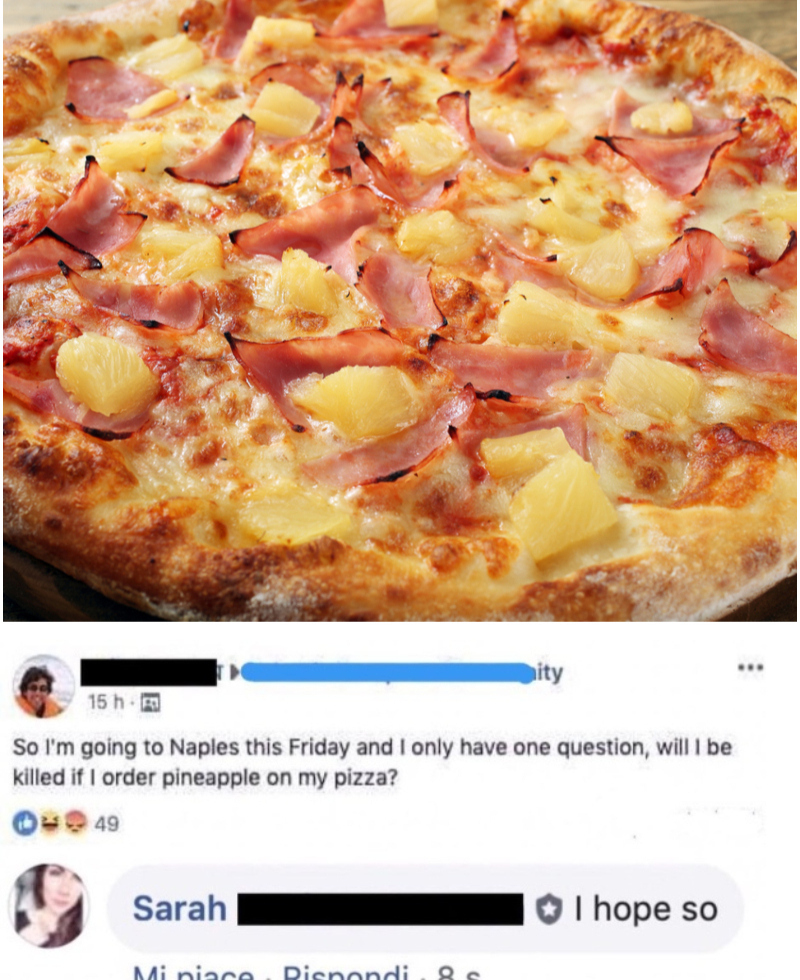 Pineapple on Pizza is Back | Shutterstock & Twitter/@ItalianComments