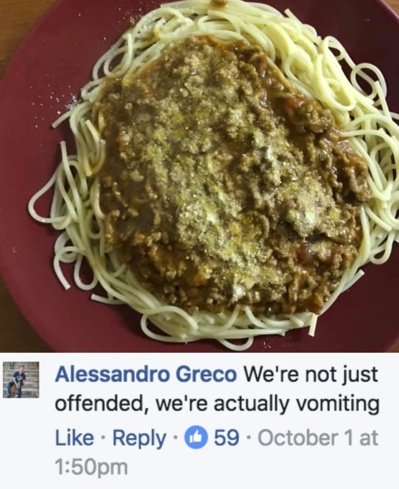 So Much Too Much | Facebook/@RateMyPlateNow & Twitter/@ItalianComments