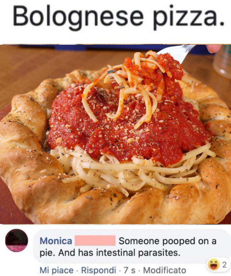 Bolognese Pizza | Facebook/@BeauJos & Twitter/@ItalianComments
