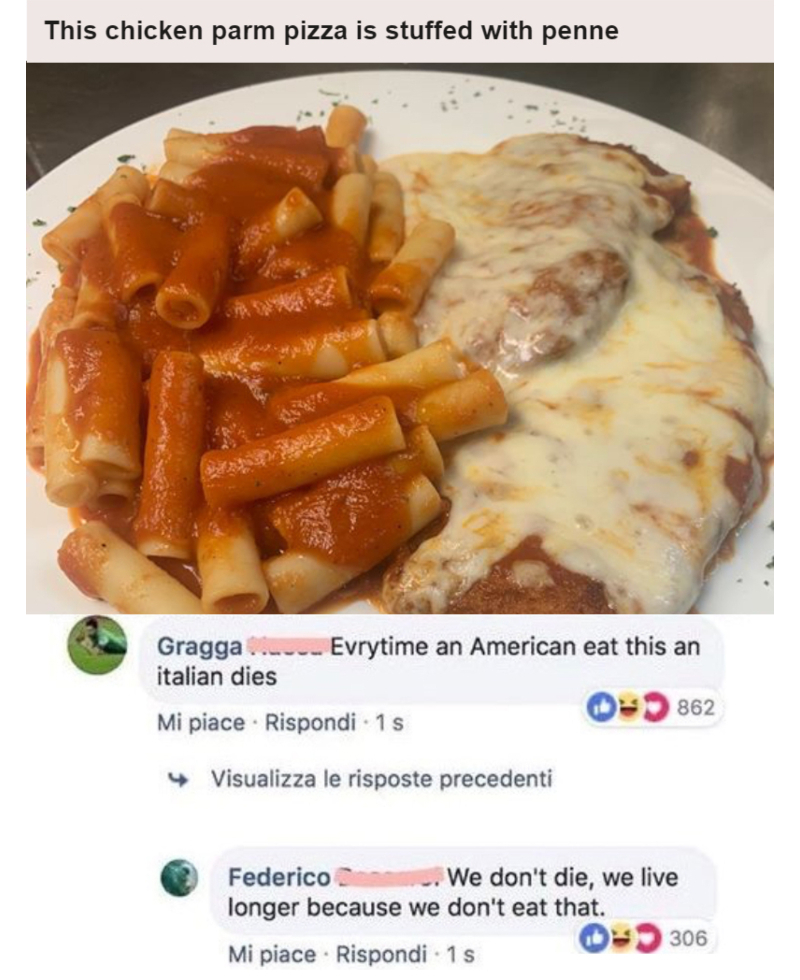 Pizza with Pasta? | Twitter/@ResmiQoku & @ItalianComments