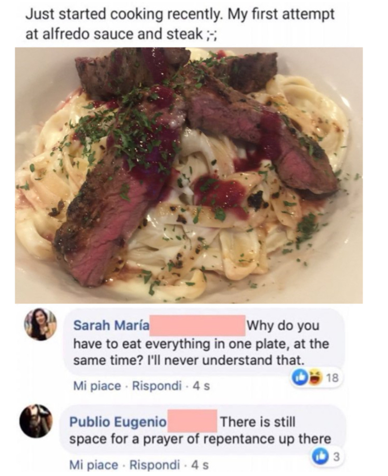 Alfredo To Make You Afraid | Twitter/@SandTrapGrille & @ItalianComments