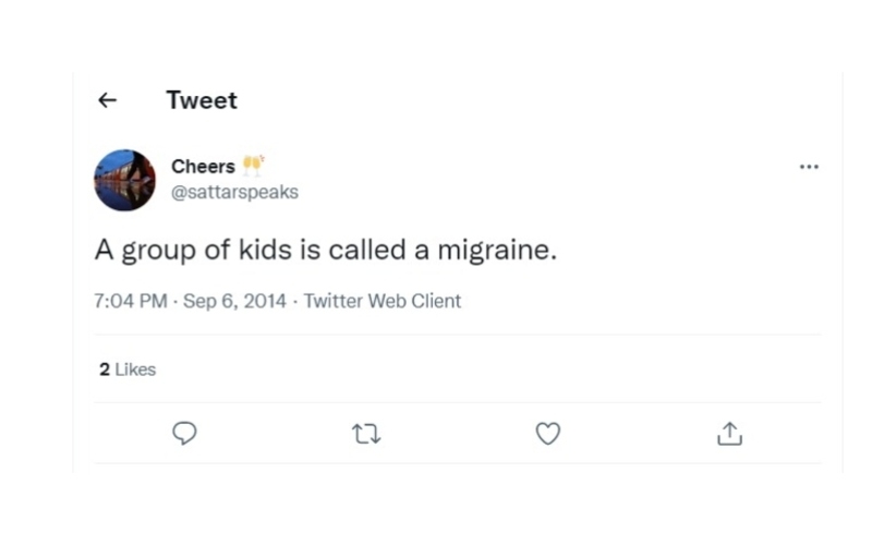Eine Migräne | Twitter/@sattarspeaks