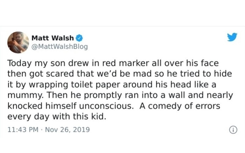 A Comedy of Errors | Twitter/@MattWalshBlog