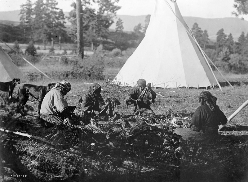 Salish Women Preparing Meat | Alamy Stock Photo by Photo12/Ann Ronan Picture Library