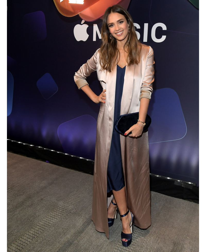 Jessica Alba, Grana dress | Getty Images Photo by Charley Gallay/Apple Music