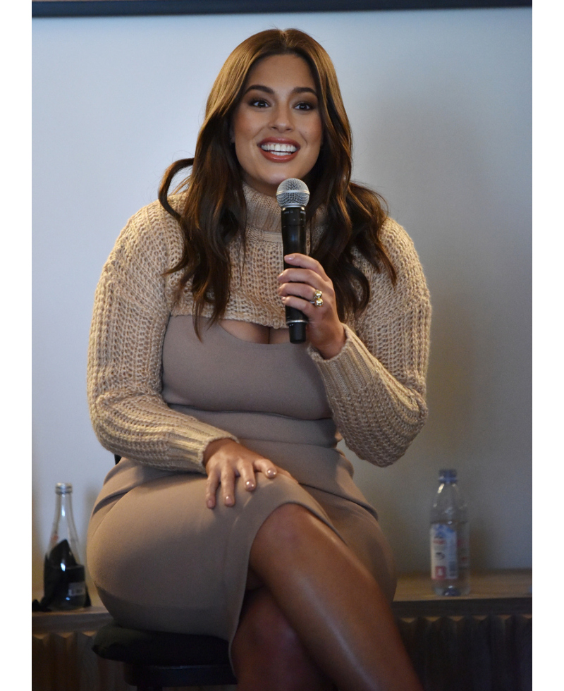 Ashley Graham, Sweater | Getty Images Photo by Bryan Bedder/IMG