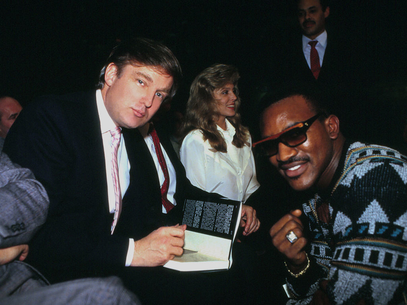 Trump, Marla und Evander Holyfield | Getty Images Photo by Jeffrey Asher