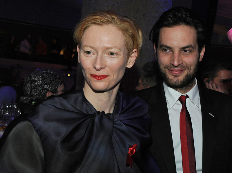 Tilda Swinton and Sandro Kopp | Alamy Stock Photo by Jens Kalaene/dpa picture alliance archive