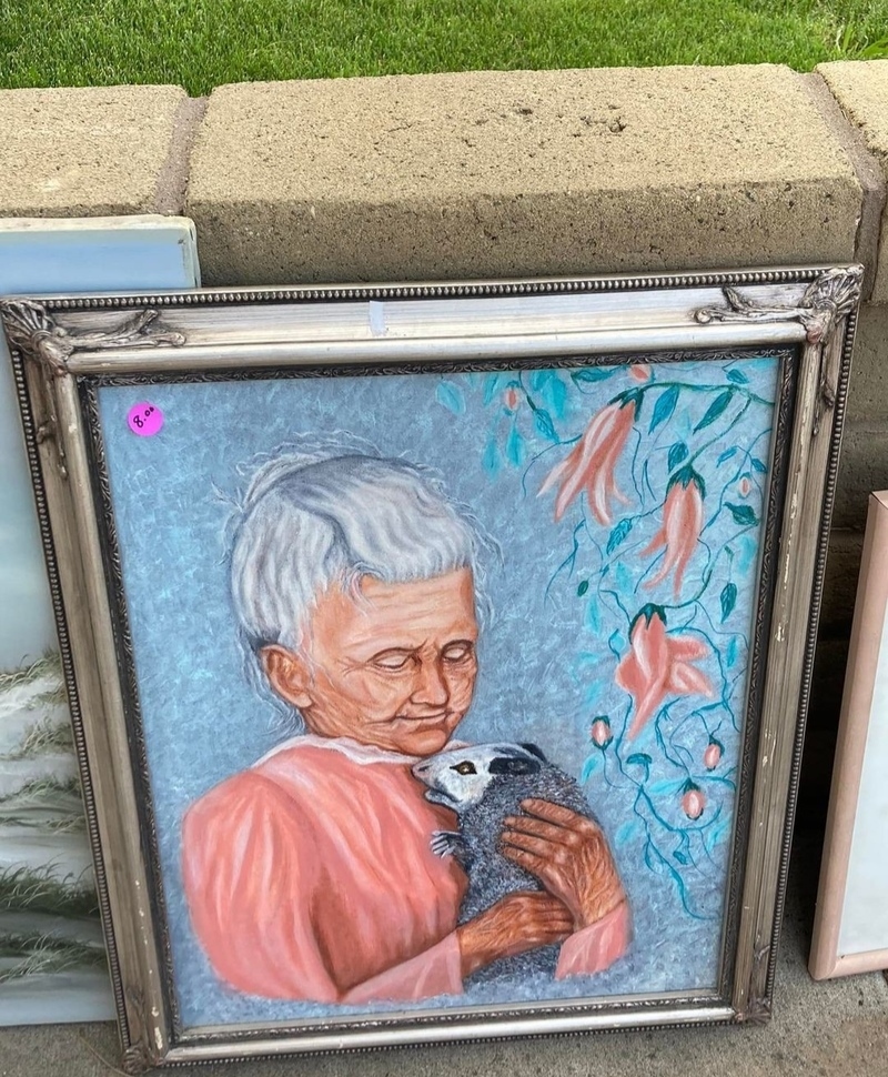 When an Old Woman Loves an Opossum | Instagram/@weirdsecondhandfinds_