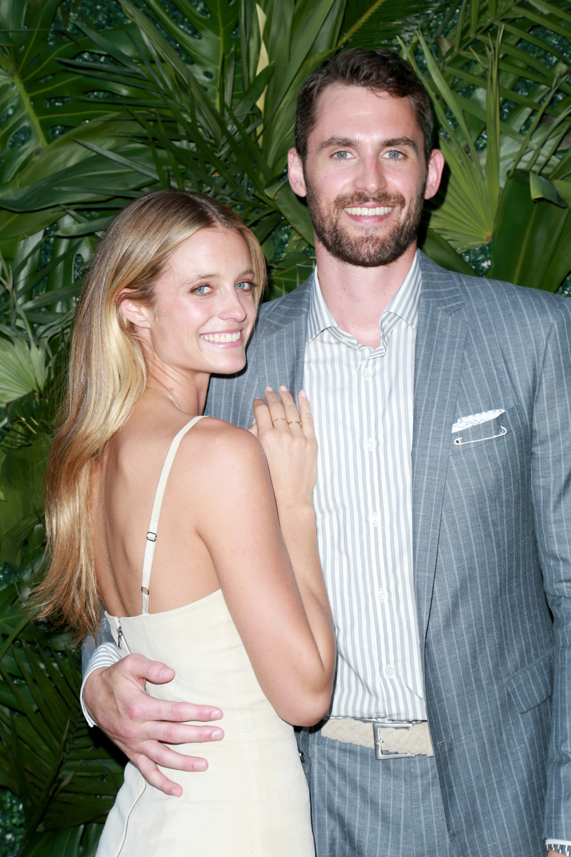 Kate Bock & Kevin Love | Getty Images Photo by Leon Bennett