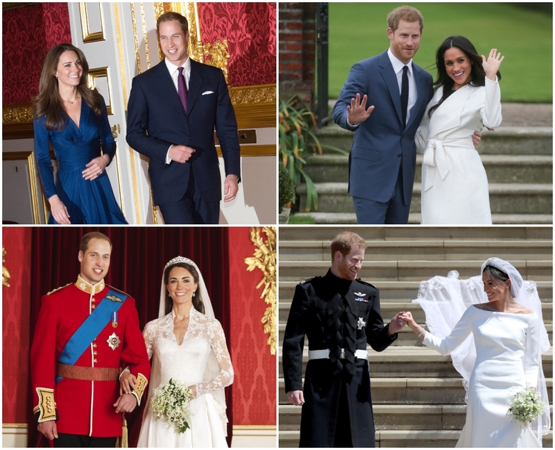 These Wedding Differences Probably Explain Why Meghan Departed the Royal Family | Getty Images Photo by Samir Hussein/WireImage & DANIEL LEAL/AFP & Jane Barlow - WPA Pool & Alamy Stock Photo