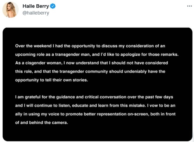 Lessons on Privilege | Twitter/@halleberry