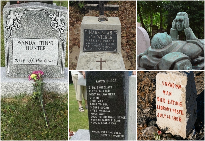 Even More of the Funniest Headstones You Will Ever See | Reddit.com/kdbc1234556 & Harryballzanga & Imgur.com/3LyNjuk & Alamy Stock Photo by Julien McRoberts / DanitaDelimont & Shutterstock