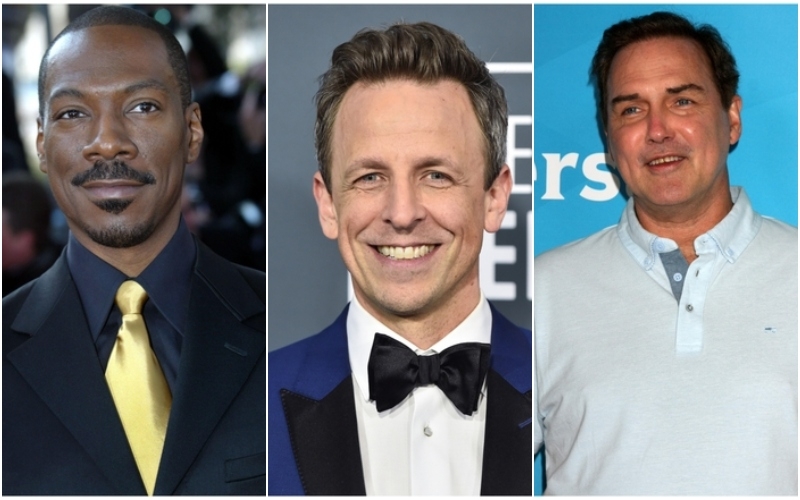 Seth Meyers Didn’t Like Norm MacDonald’s Eddie Murphy Post on Twitter | Alamy Stock Photo by dpa picture alliance archive & WENN Rights Ltd & DFree/Shutterstock