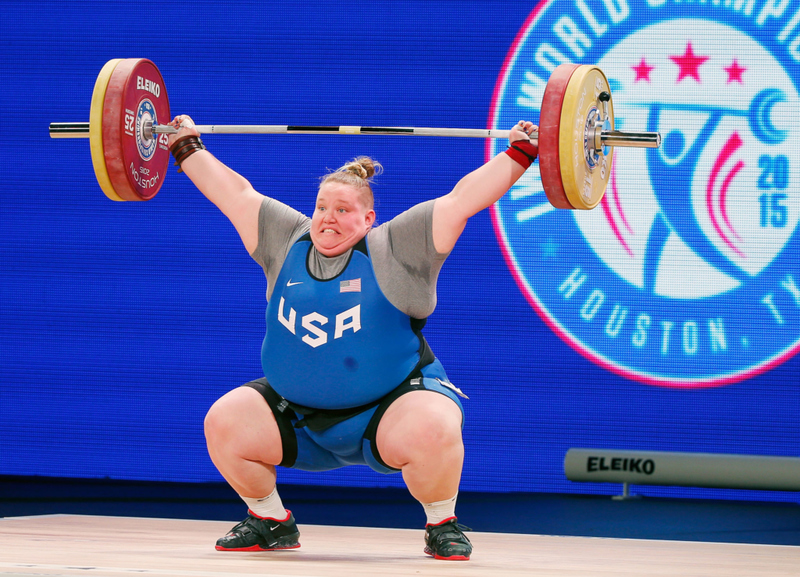 Holley Mangold – 188 kg. | Getty Images Photo by Scott Halleran