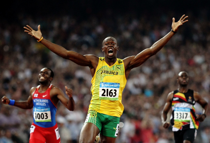 Usain Bolt – 1,96 m. | Getty Images Photo by Jed Jacobsohn