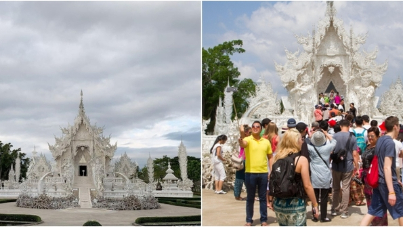 Wat Rong Khun/the White Temple in Chiang Rai, Thailand | Instagram/@parwy & Alamy Stock Photo