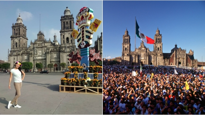 Zócalo, Mexico City, Mexico | Instagram/@jennygrace02 & Alamy Stock Photo