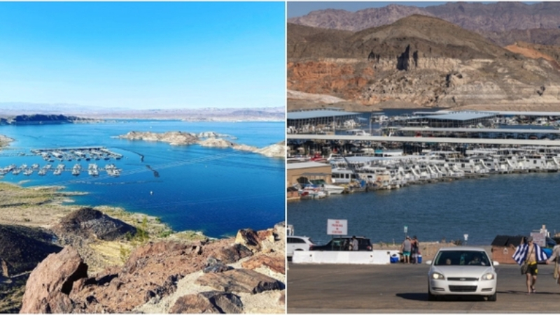 Lake Mead, Nevada | Instagram/@seattle901 & Getty Images Photo by David McNew