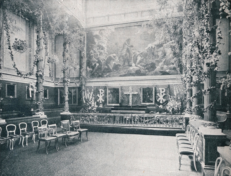 The Buckingham Palace Private Chapel | Alamy Stock Photo by The Print Collector/Heritage Images Partnership Ltd 