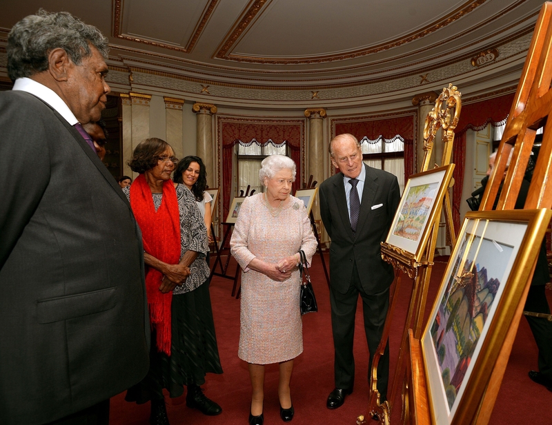 Namatjira’s Work at Buckingham Palace | Alamy Stock Photo by John Stillwell/PA Images