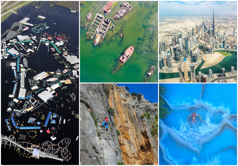 Die erstaunlichsten Fotos, die von fliegenden Drohnen aufgenommen wurden | Getty Images Photo by DAVID J. PHILLIP/AFP & Alamy Stock Photo by Felix Lipov & Chris Craggs & Delphotos & Shutterstock Photo by aaltair