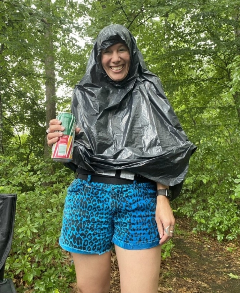 Trashy Rain Protection | Twitter/@mattandkim