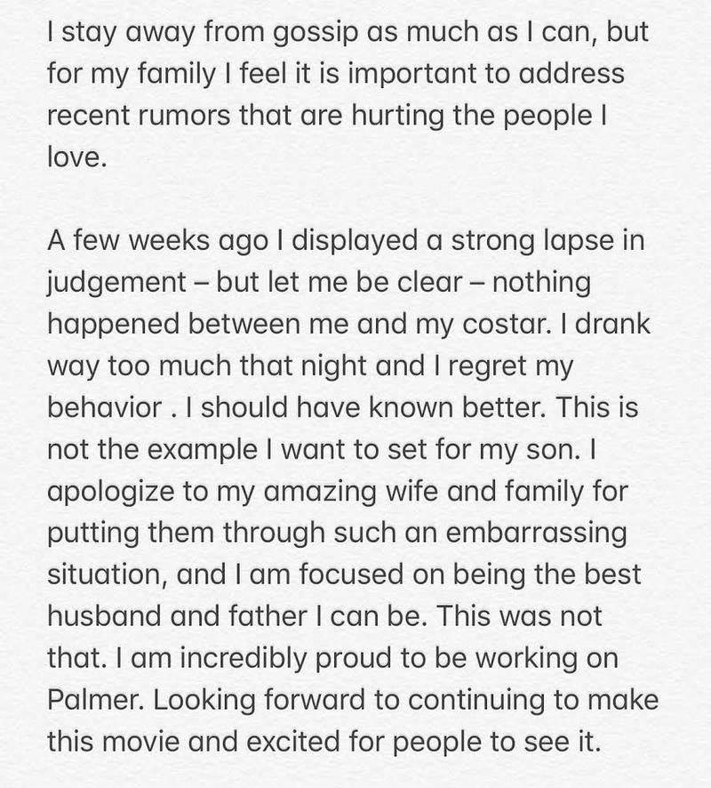 Justin Timberlake Posts a Public Apology | Instagram/@justintimberlake 