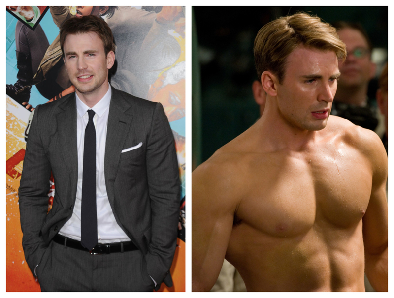 Chris Evans se transformó para “Capitán América” | Getty Images Photo by Jason Merritt & MovieStillsDB Photo by maskedninja/Paramount Pictures, Marvel Entertainment