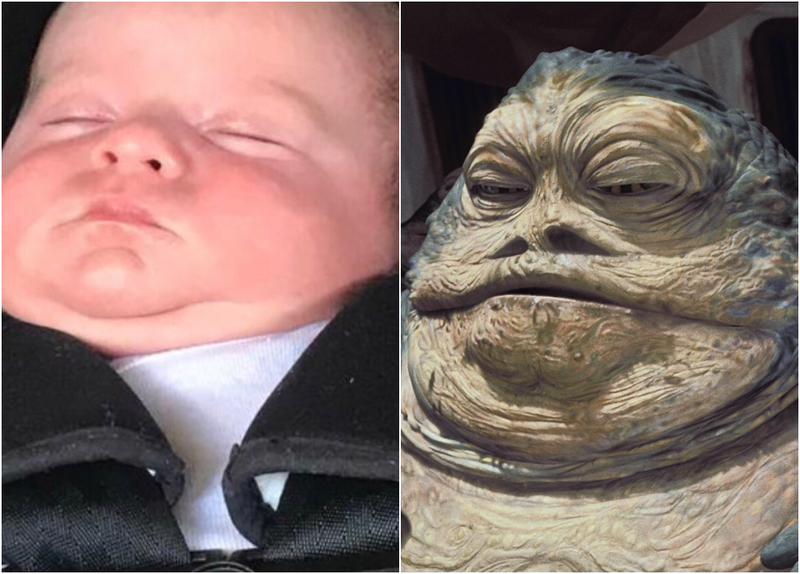 Jabba das Baby | Imgur.com/ernestneedsakidney & Alamy Stock Photo by LUCASFILM/Maximum Film