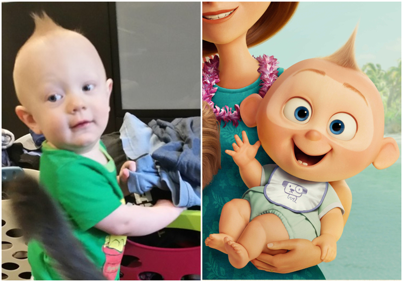 Unglaublich süßes Baby aus den „Die Unglaublichen – The Incredibles“ | Imgur.com/Thispostisaboutacat & Alamy Stock Photo by Pixar/Entertainment Pictures