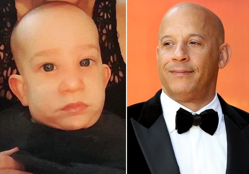 Dieses Baby ist ein Klon von Vin Diesel | Reddit.com/depressedandhungry & Fred Duval/Shutterstock 